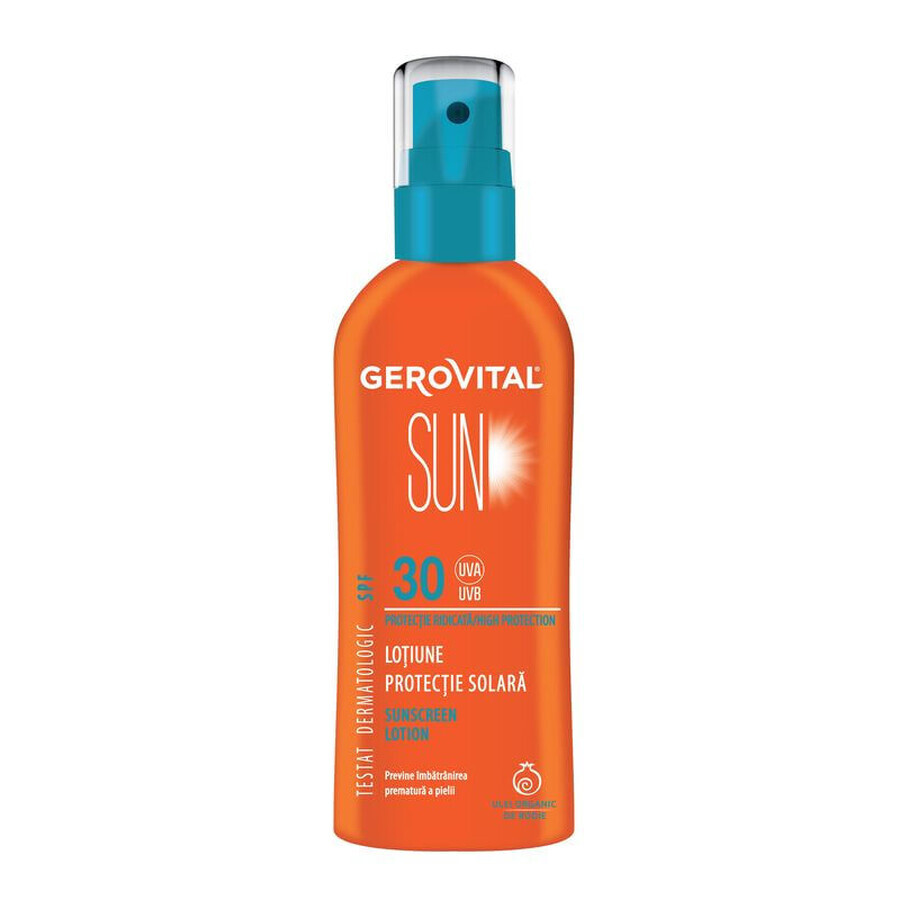 Lotiune protectie solara SPF 30 Gerovital Sun, 150 ml, Farmec