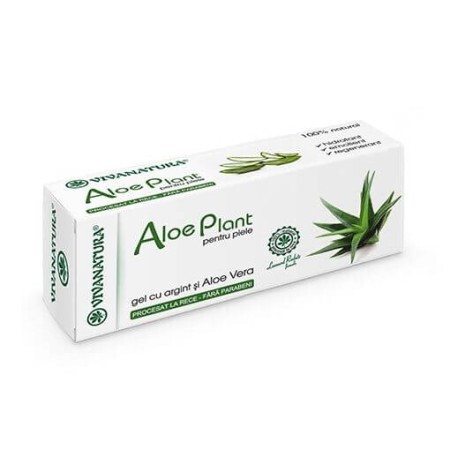 Aloe Plant gel pentru piele cu argint si aloe vera, 20 ml, Vivanatura