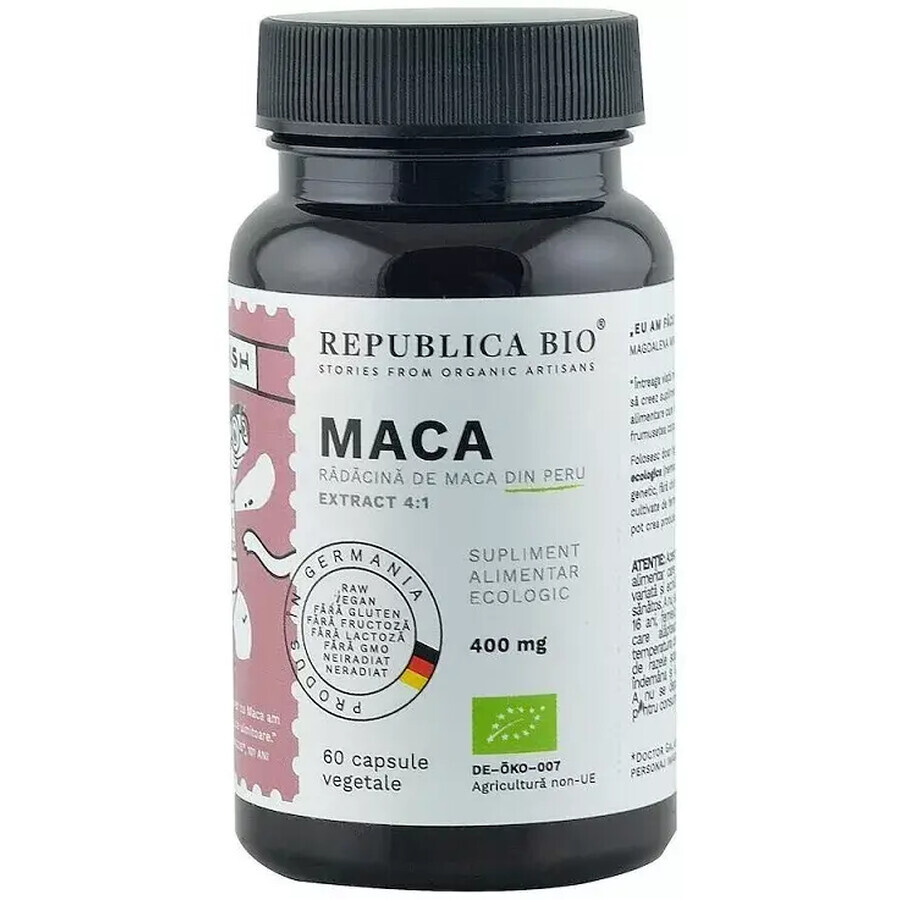 Maca 400 mg, 60 gélules, Republica Bio