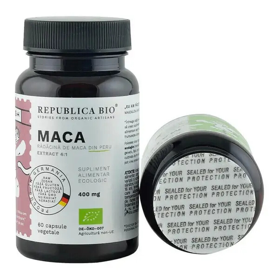 Maca 400 mg, 60 gélules, Republica Bio