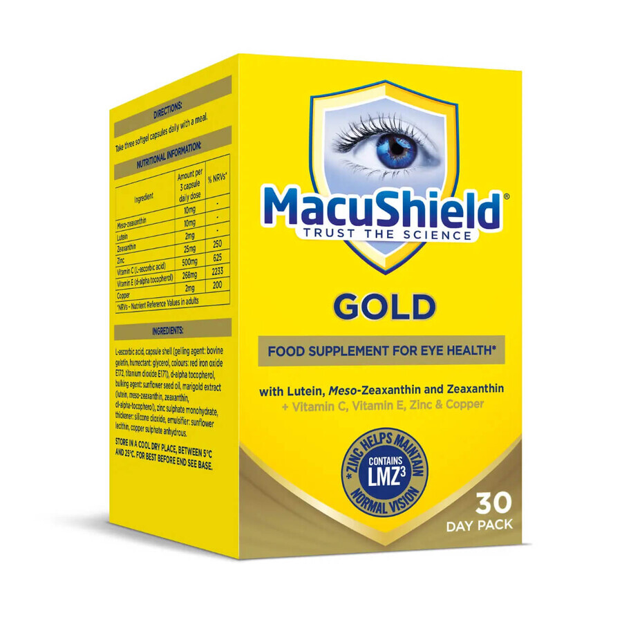 Macu Shield Gold, 90 capsule, Macu Vision