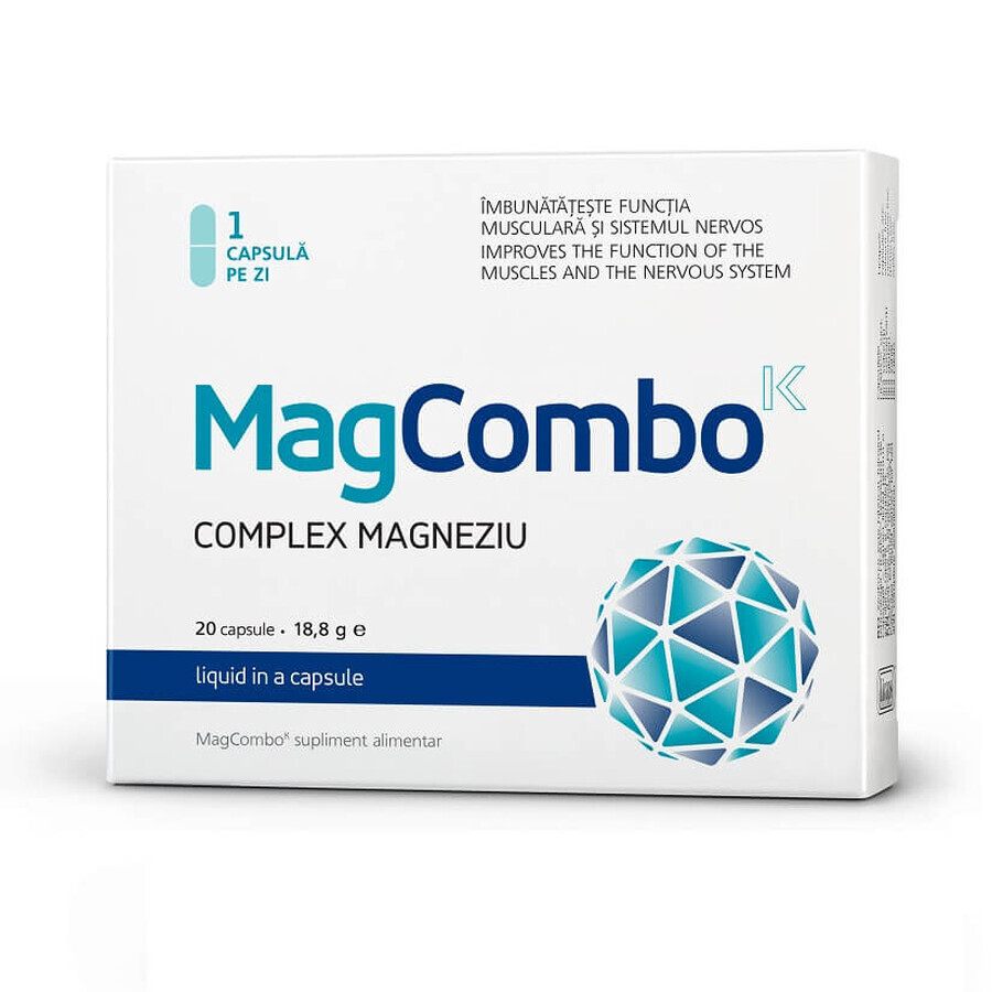 MagCombo Complex Magneziu 940 mg, 20 capsule, Visislim