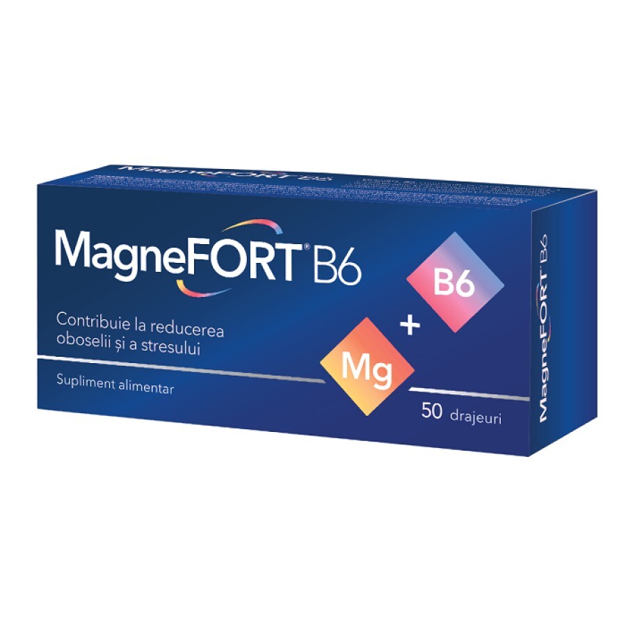 Magnefort B6, 50 drajeuri, Biofarm recenzii