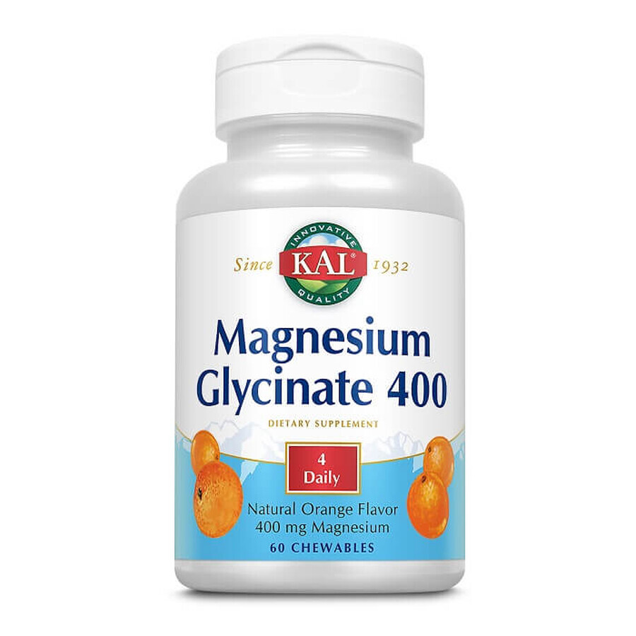 Magnesium Glycinate 400 mg Kal, 60 tablete, Secom