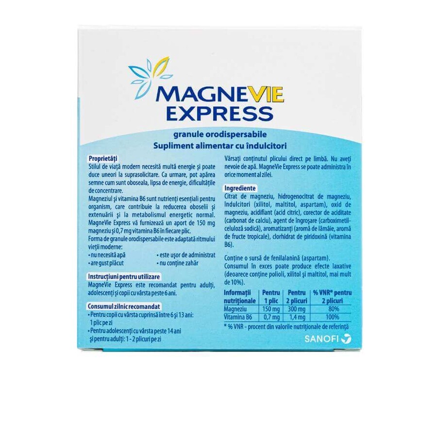 MagneVie Express, 20 plicuri, Sanofi