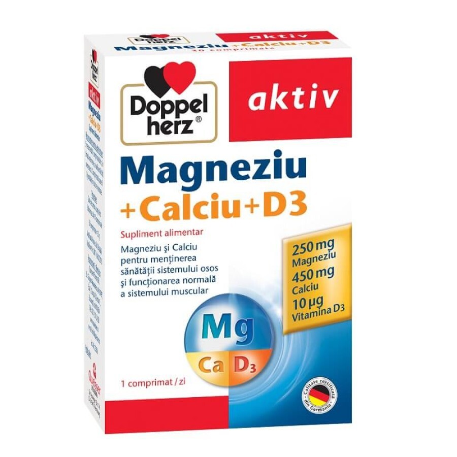 Magneziu Calciu D3, 30 comprimate, Doppelherz recenzii