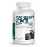 Magneziu citrat + Vitamina B6, 100 tablete, Bronson Laboratories