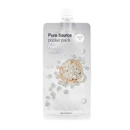 Mască de noapte cu extract de perlă pentru luminozitate Pocket Pack, 10 ml, Missha