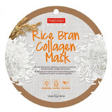 Masca din celuloza naturala pentru luminozitate si hranire Rice Bran Collagen, 18 g, Purederm