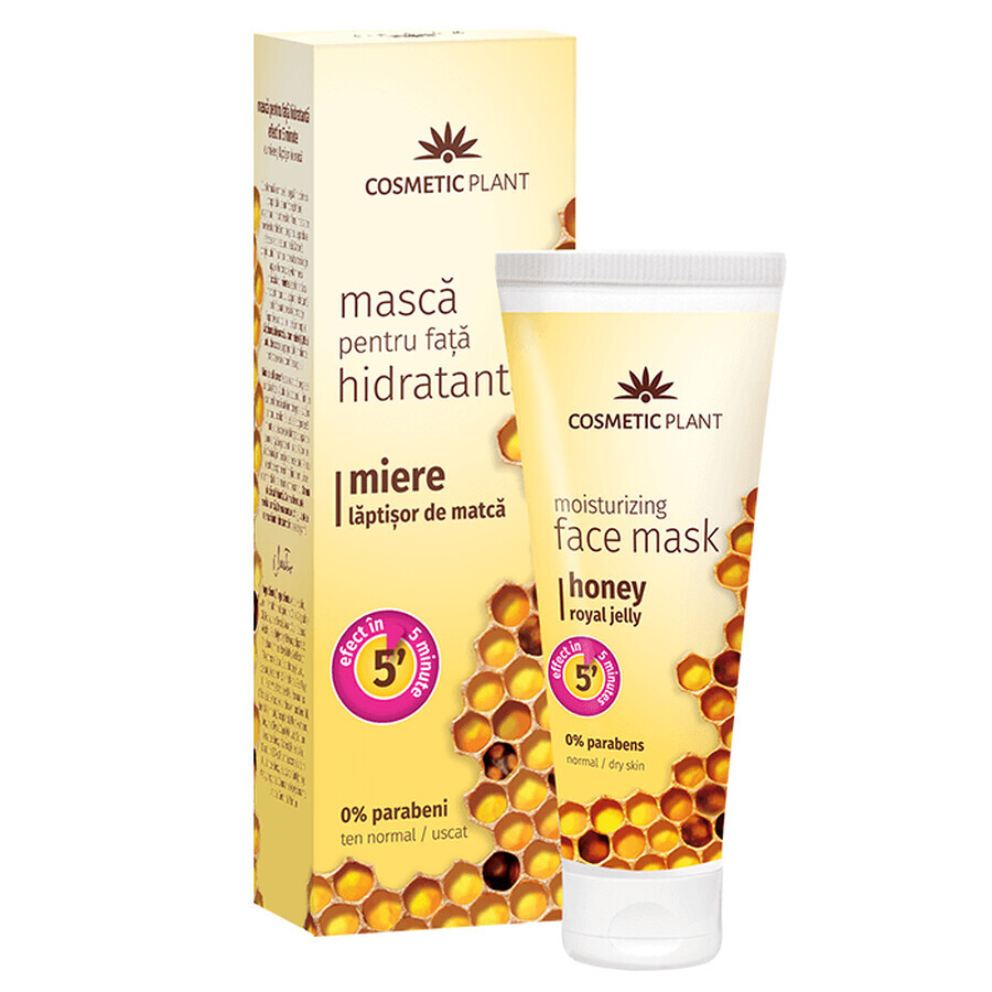Masca hidratanta pentru fata cu miere si laptisor de matca, 50 ml, Cosmetic Plant