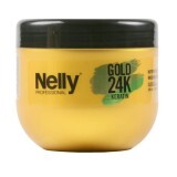 Masca nutritiva pentru parul usact si deshidratat Gold 24K Keratin, 500 ml, Nelly Professional