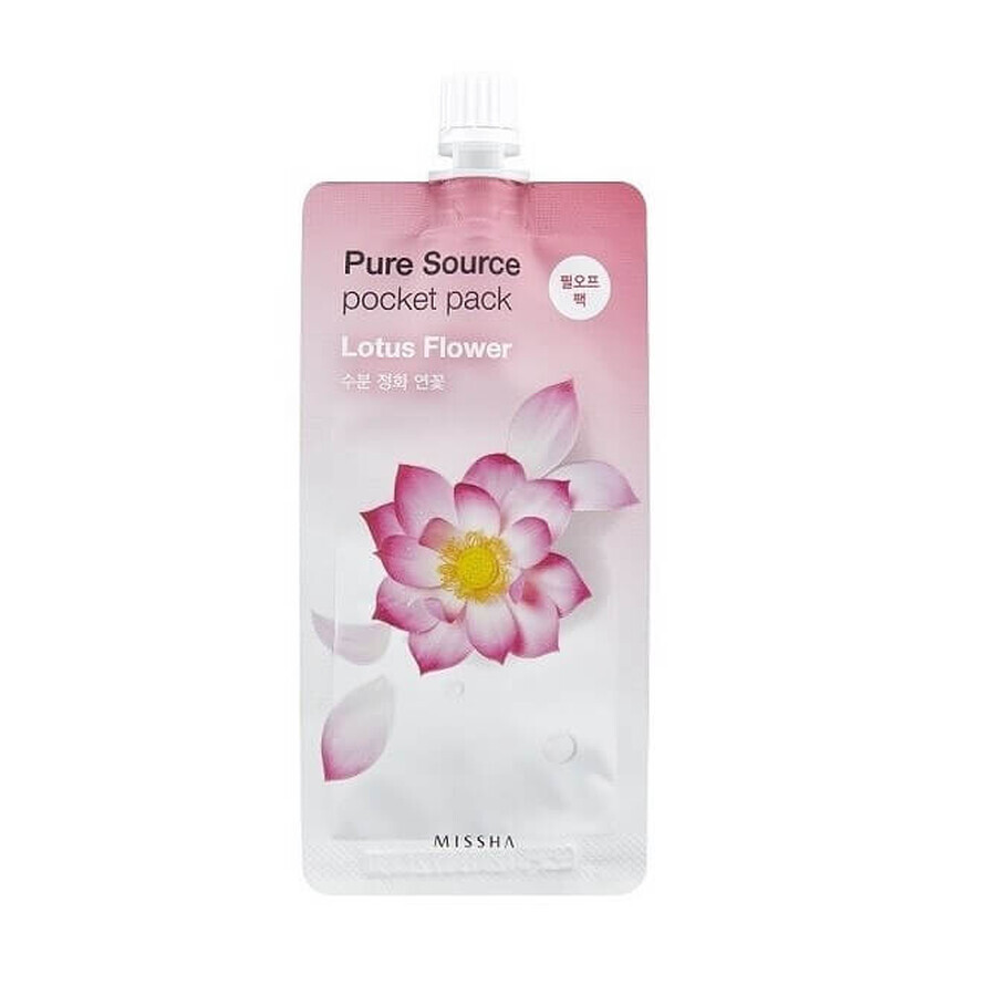 Masca peel-off cu lotus pentru hidratare Pocket Pack, 10 ml, Missha