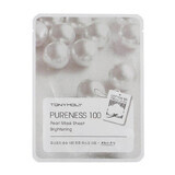 Masca pentru luminozitate cu perla PURENESS 100, 21 ml, TONYMOLY