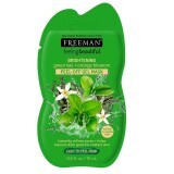 Mască-gel peel-off pentru luminozitate cu ceai verde și flori de portocal, 15 ml, Freeman