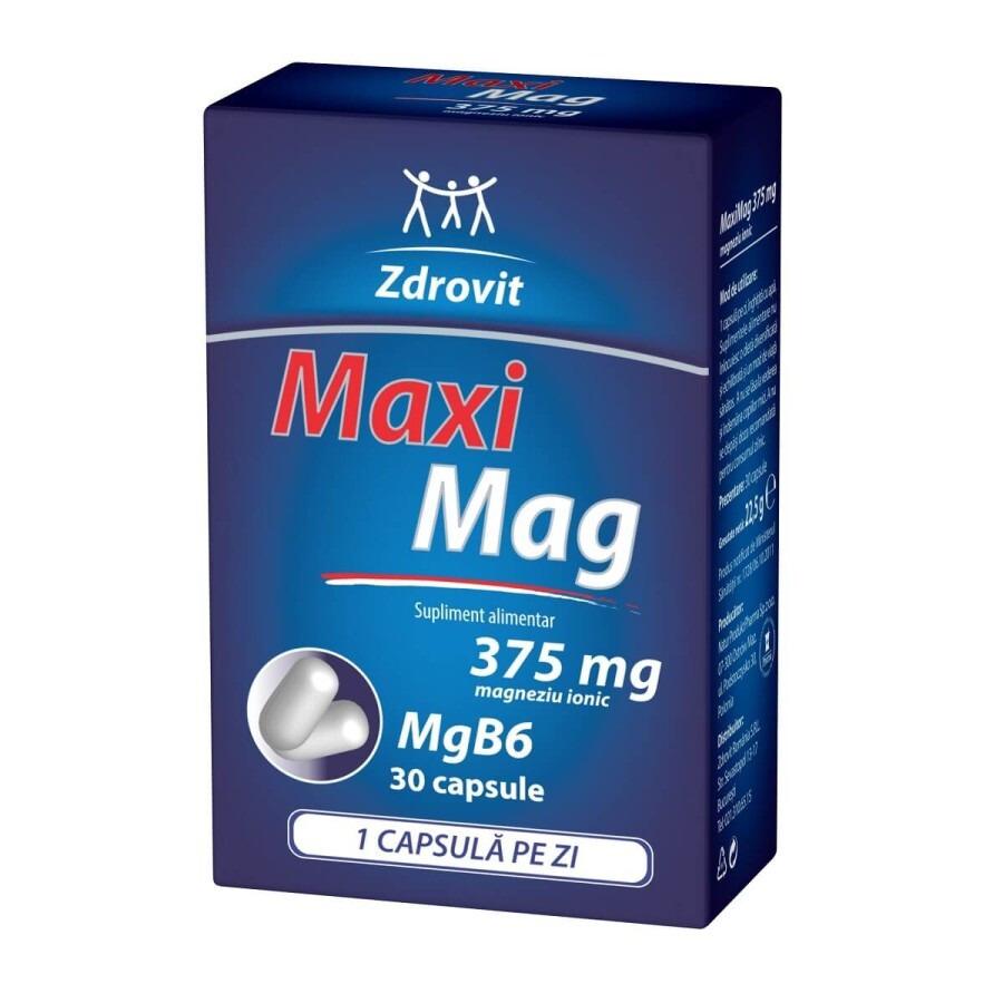 MaxiMag, 375 mg, 30 capsule, Zdrovit recenzii