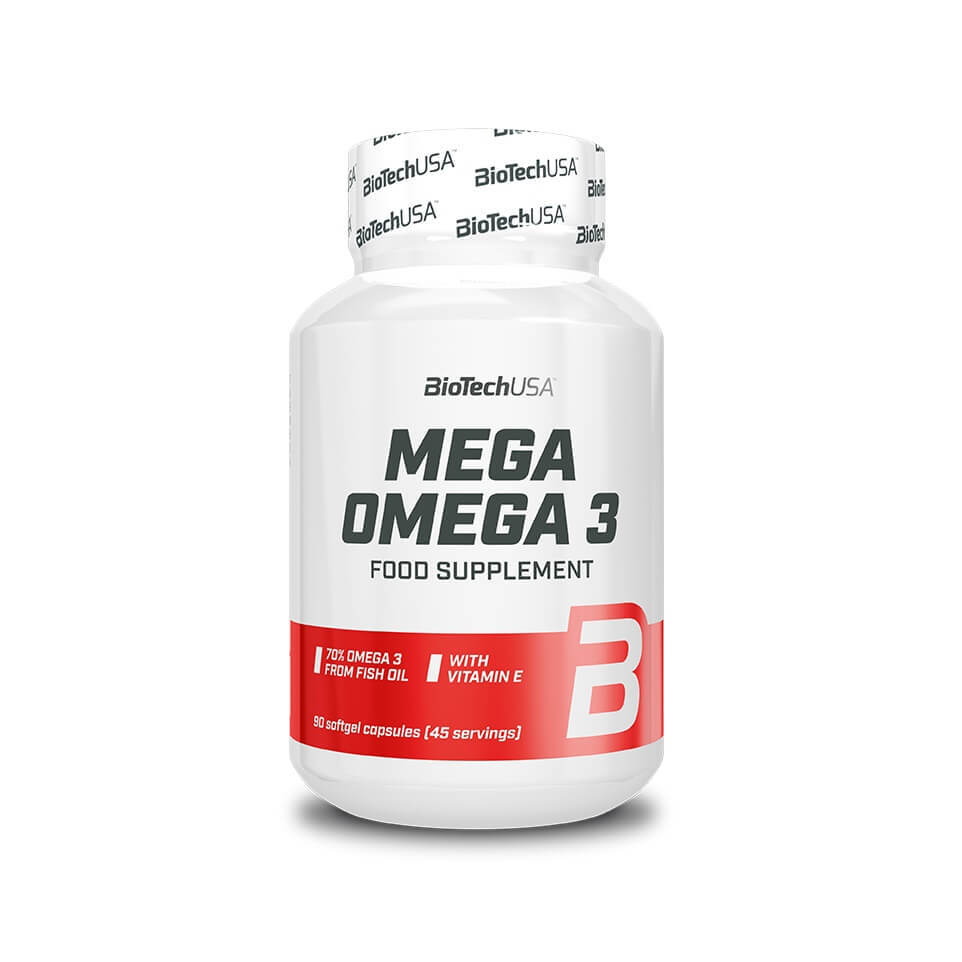 Mega Omega 3, 90 capsule moi, BioTech USA Vitamine si suplimente