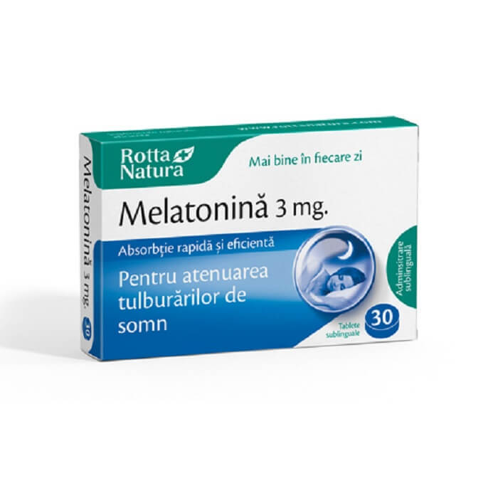 Melatonina 3 mg, 30 tablete, Rotta Natura