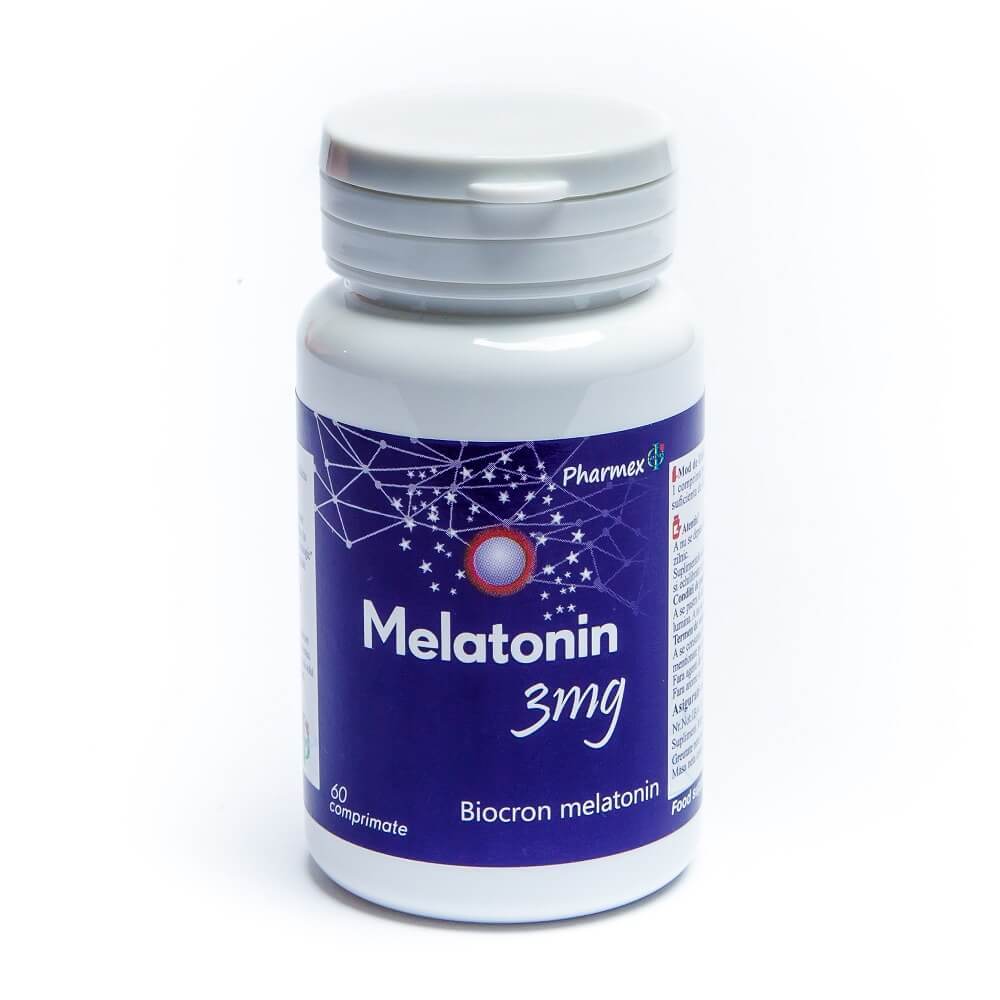 Melatonina 3 mg, 60 comprimate, Pharmex Vitamine si suplimente