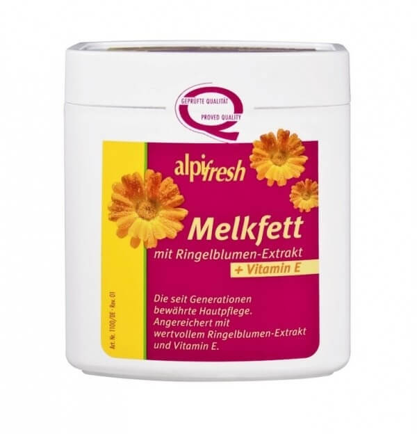 melkfett unguent cu galbenele si vitamina e Melkfett crema grasa emolienta cu galbenele si Vitamina E Alpifresh, 250 ml, Lenhart Kosmetik