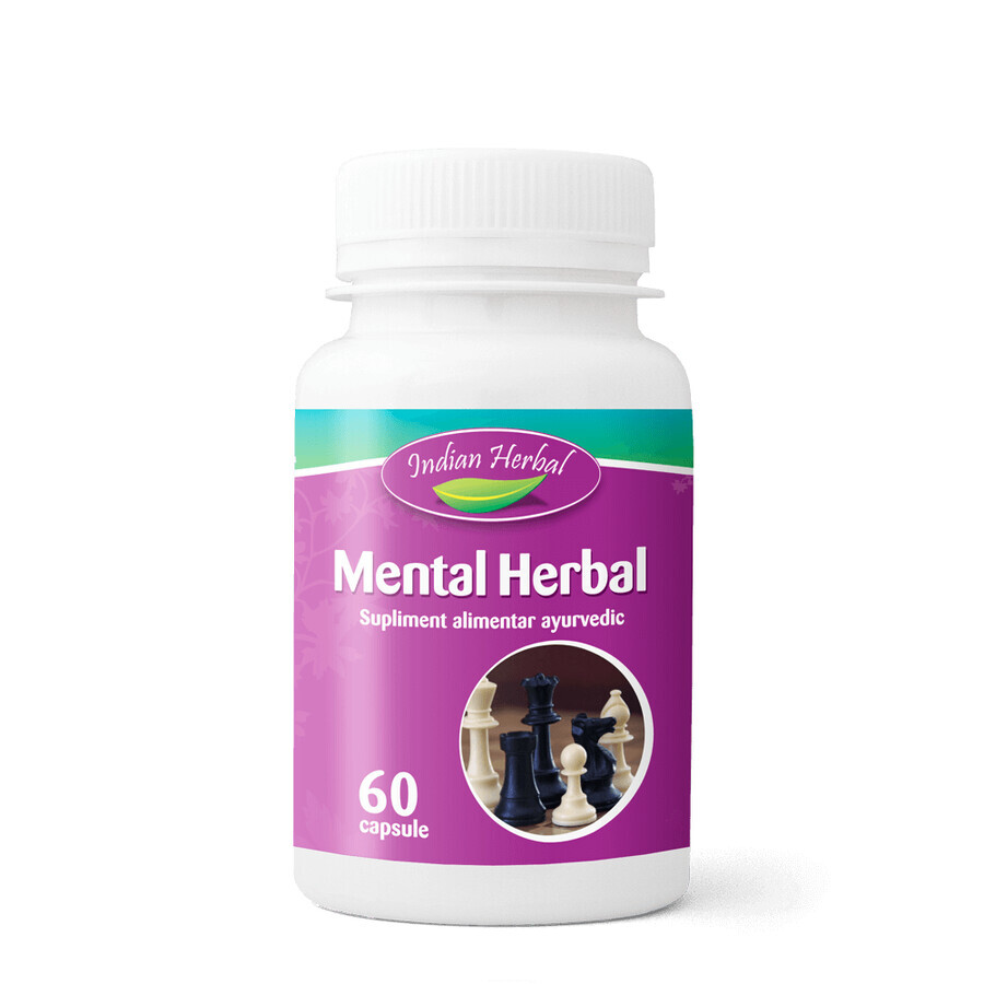 Mental Herbal, 60 capsule, Indian Herbal