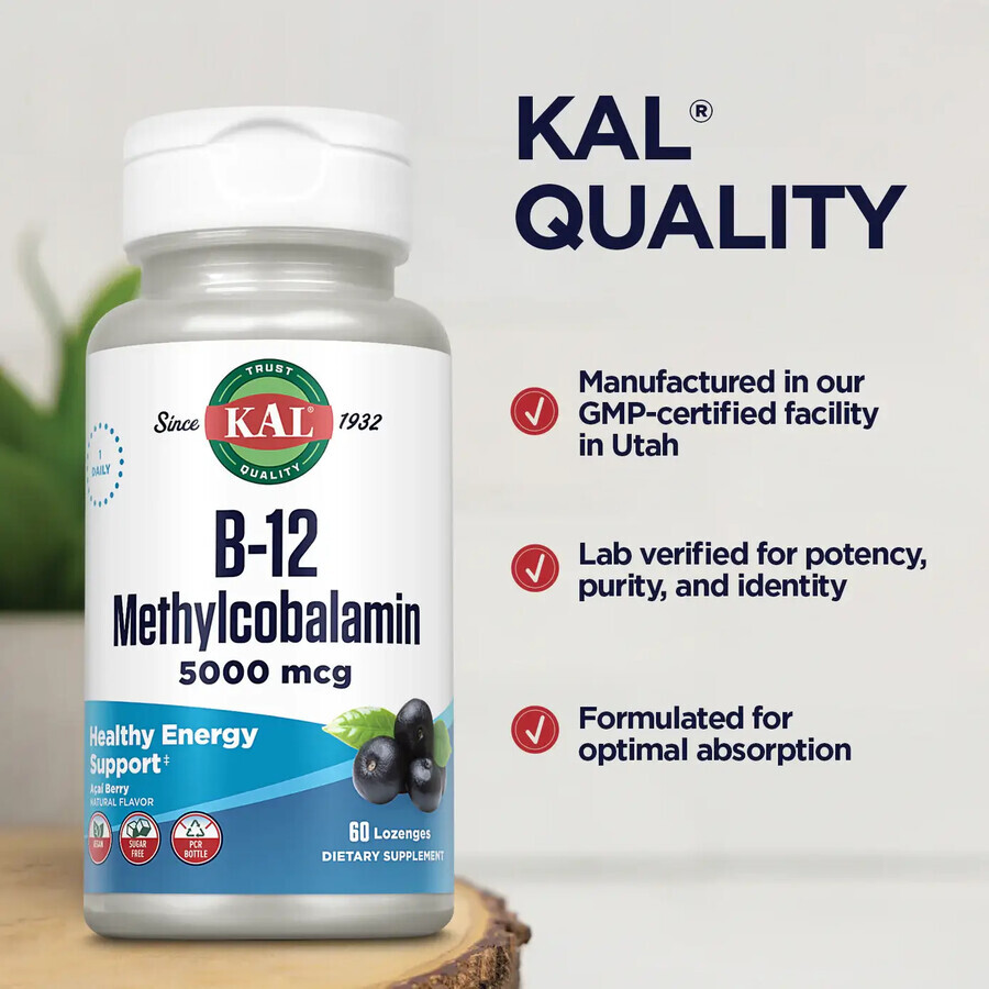 Metilcobalamina (vitamina B12) 5000mcg Kal, 60 compresse, Secom