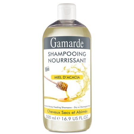 Șampon Bio natural hrănitor cu miere pentru păr uscat, 500 ml, Gamarde