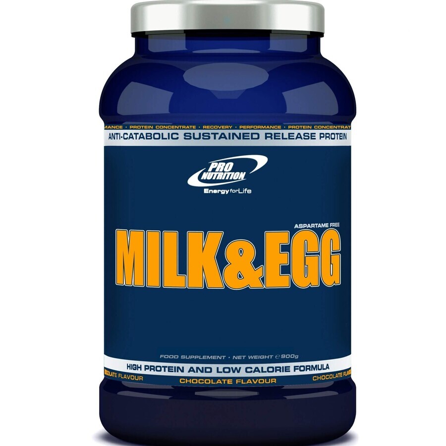 Milk&Egg cu aroma de ciocolata, 900 g, Pro Nutrition