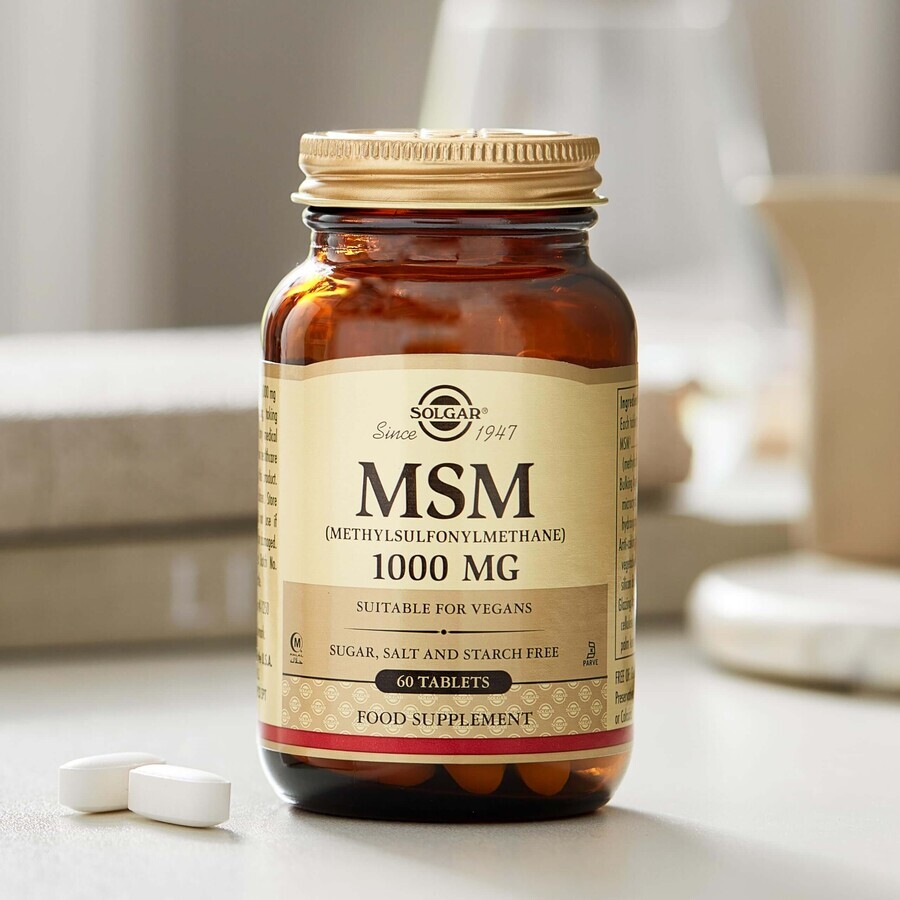 MSM 1000 mg, 60 tablete, Solgar