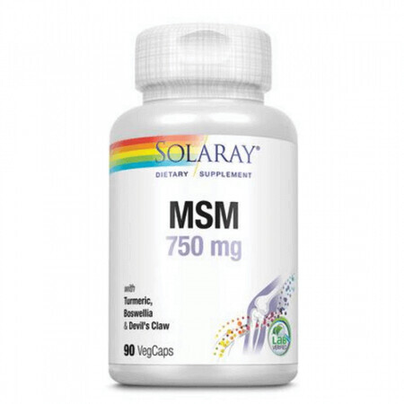 MSM 750 mg Solaray, 90 + 90 capsule, Secom (50% reducere la al doilea produs)