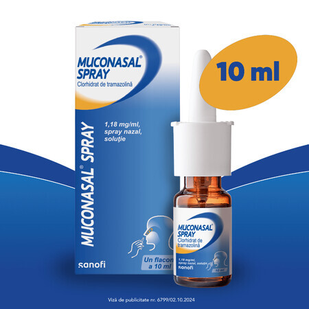 Muconasal spray 1,18 mg, 10 ml,  spray nazal, soluţie, Sanofi