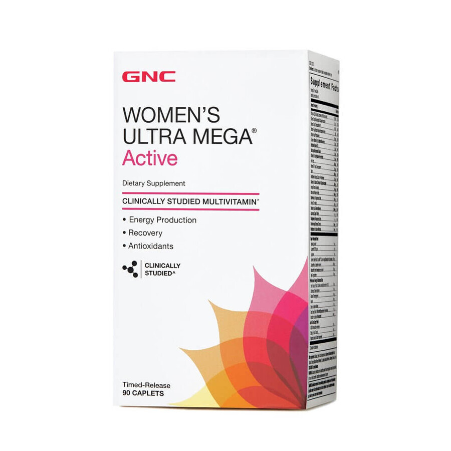 Multivitamine pentru femei active Ultra Mega Women's (202012), 90 tablete, GNC