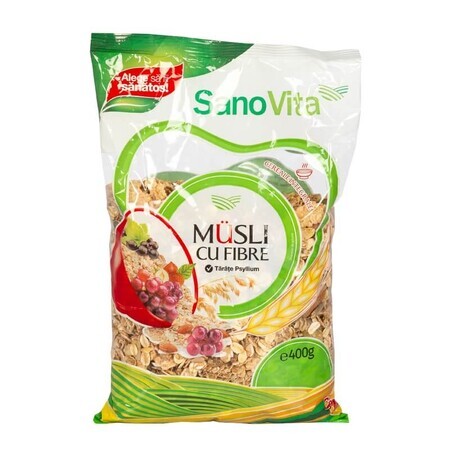 Musli cu fibre, 400 g, Sanovita