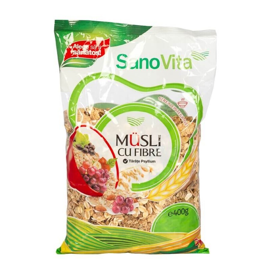 Musli cu fibre, 400 g, Sanovita