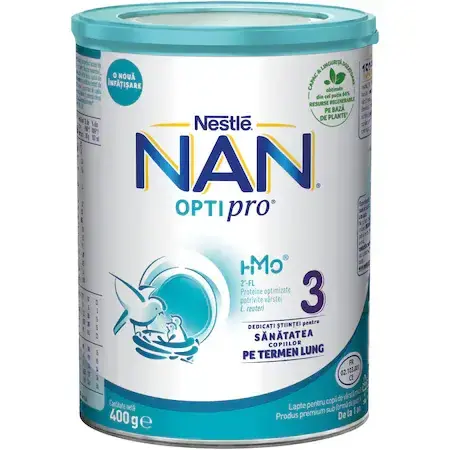 Nan 3 Optipro formula de lapte Premium, +12 luni, 400 g, Nestle Mama-si-copilul 2022