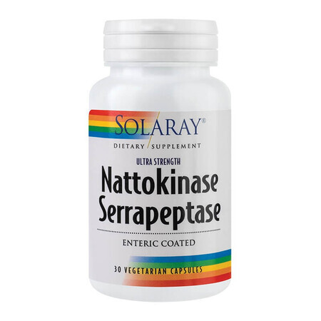 Nattokinase Serrapeptase Solaray, 30 capsule, Secom