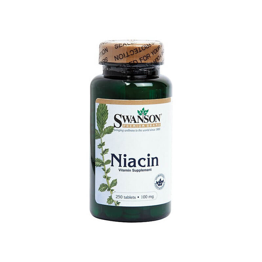 Niacin Vitamina B3 100mg, 250 tablete, Swanson Health USA