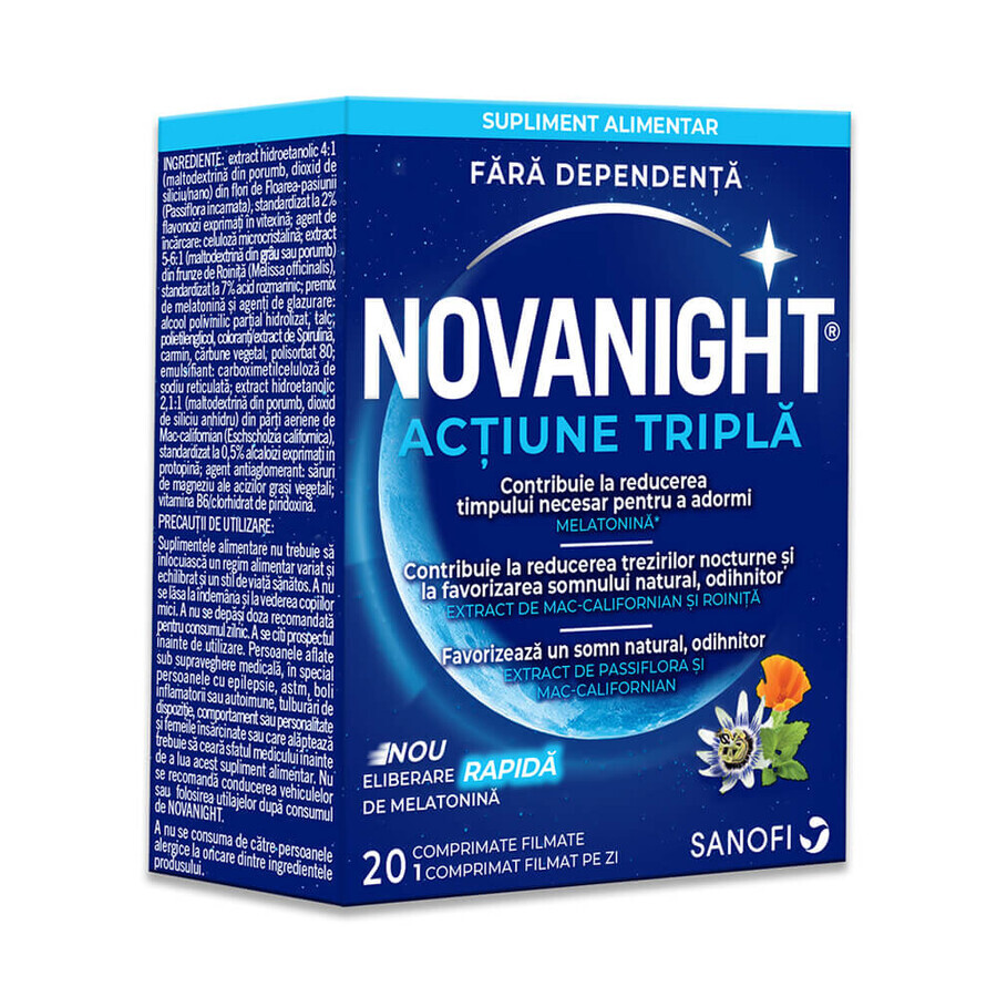 Novanight, 20 compresse rivestite con film, Sanofi