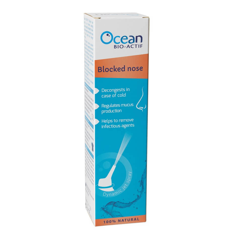 spray cu apa de mare pentru nas Ocean BIO-ACTIF Nas infundat, Apa de mare hipertonica pentru adulti, 125ml, Yslab