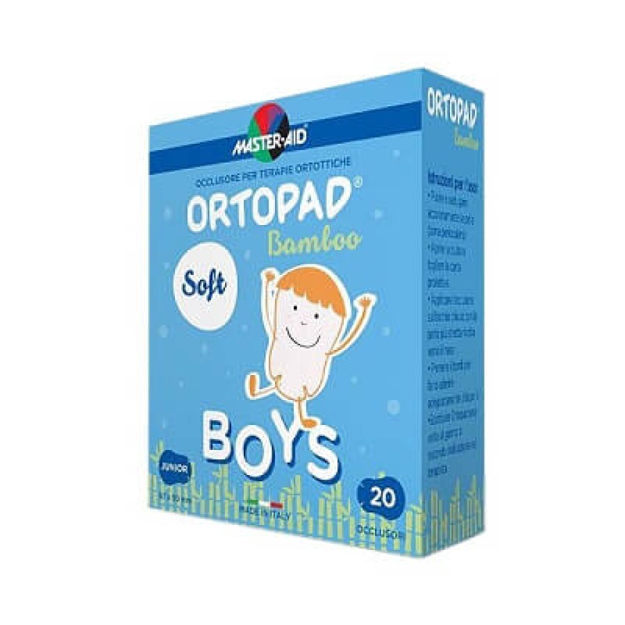 Ocluzor copii ORTOPAD SOFT Boys Junior Master-Aid, 67x50 mm, 20 bucăți, Pietrasanta Pharma