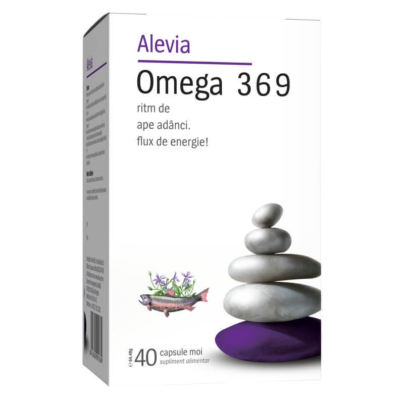 omega 3 6 9 administrare Omega 3 6 9, 40 comprimate, Alevia