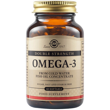 Omega 3 dublu concentrat, 60 capsule, Solgar
