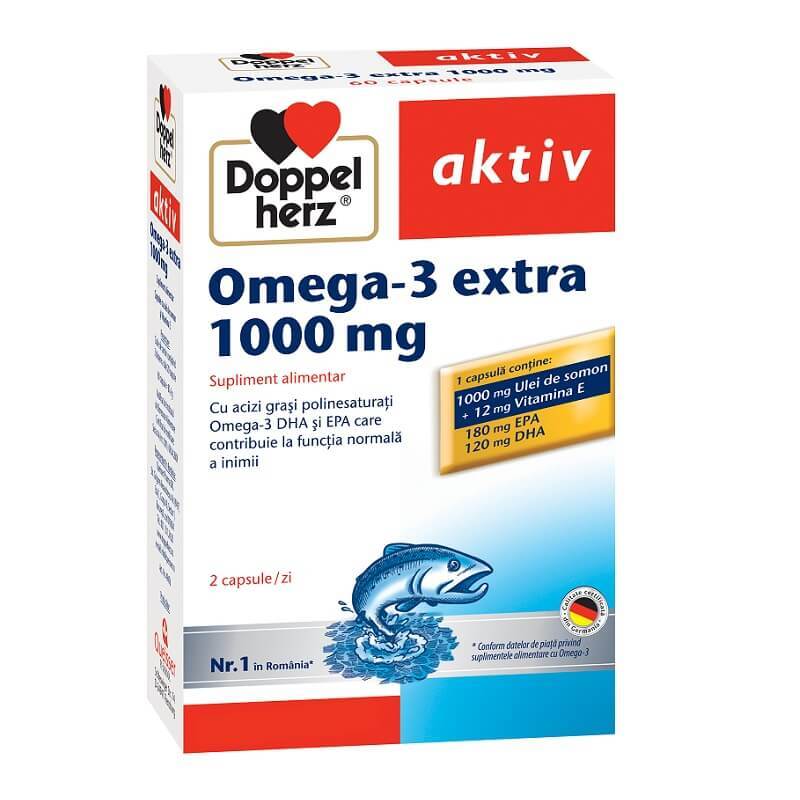 omega 3 doppelherz 120+60 dr max Omega 3 extra 1000 mg, 60 capsule, Doppelherz