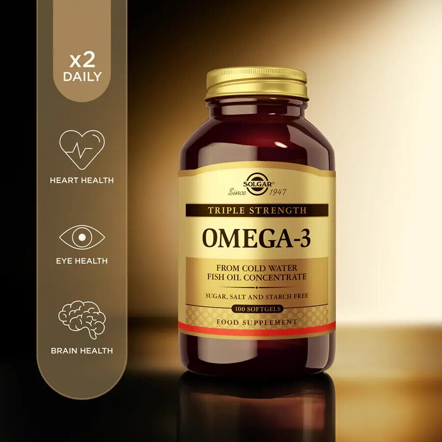 Omega 3 triplu concentrat, 50 capsule, Solgar