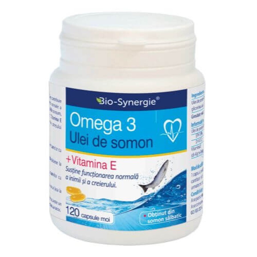 Omega 3 ulei de somon + vitamina E, 120 capsule, Bio Synergie recenzii