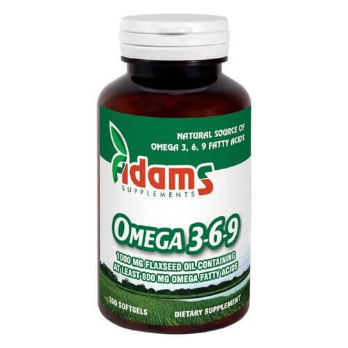 Omega 3-6-9, 100 capsule, Adams Vision