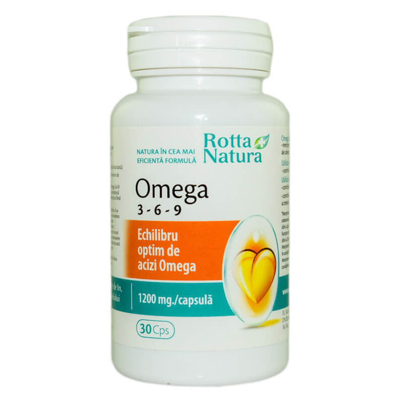 omega 3 6 9 administrare Omega 3-6-9, 30 capsule, Rotta Natura