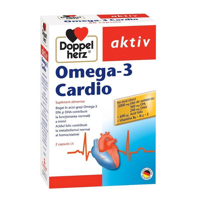 omega 3 doppelherz 120+60 dr max Omega-3 Cardio pentru inimă, 60 capsule, Doppelherz