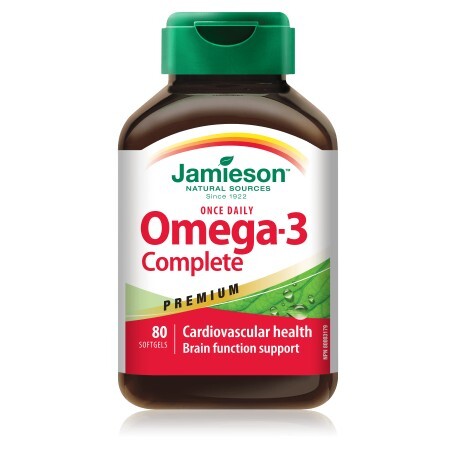 Omega-3 Complet Premium, 80 capsule, Jamieson
