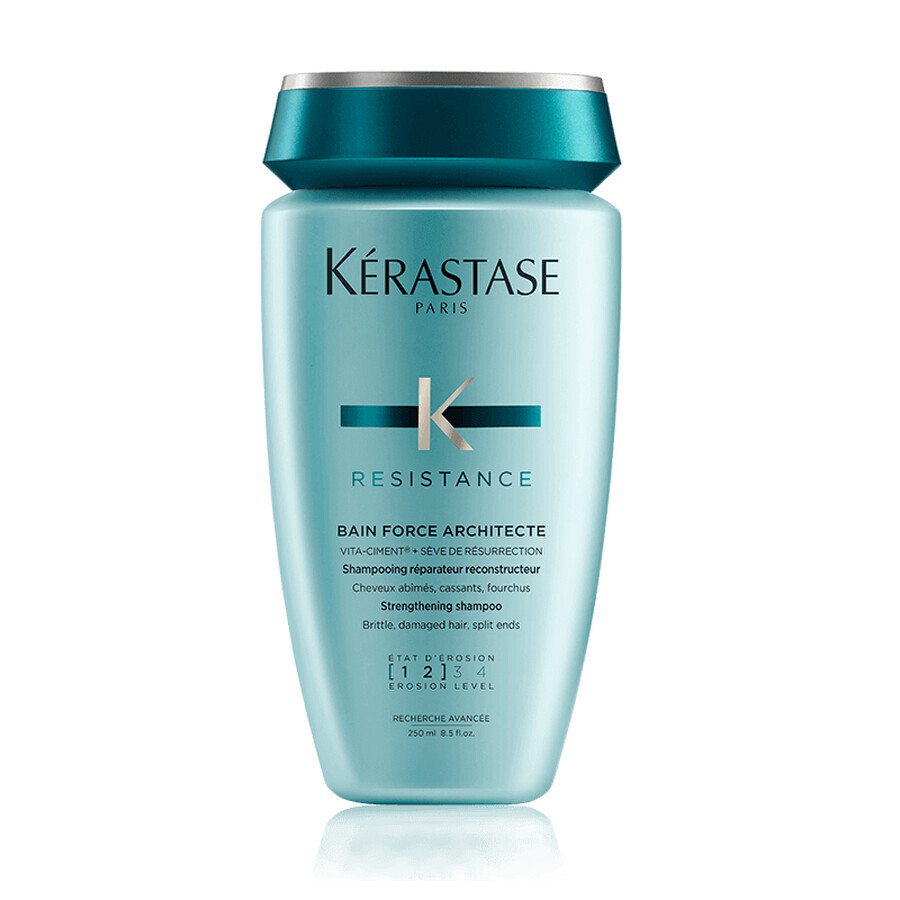 Shampoo for damaged hair Resistance Bain Force Architecte, 250 ml, Kerastase