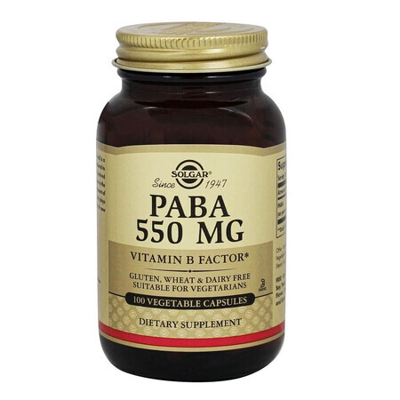 Pabă 550 mg, 100 capsule, Solgar